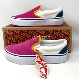 VANS Classic Slip On Platform Mini Multi Suede W